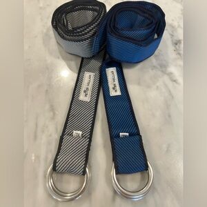 Peter Millar 2 belts XL double O ring golf blue navy men’s 40-48